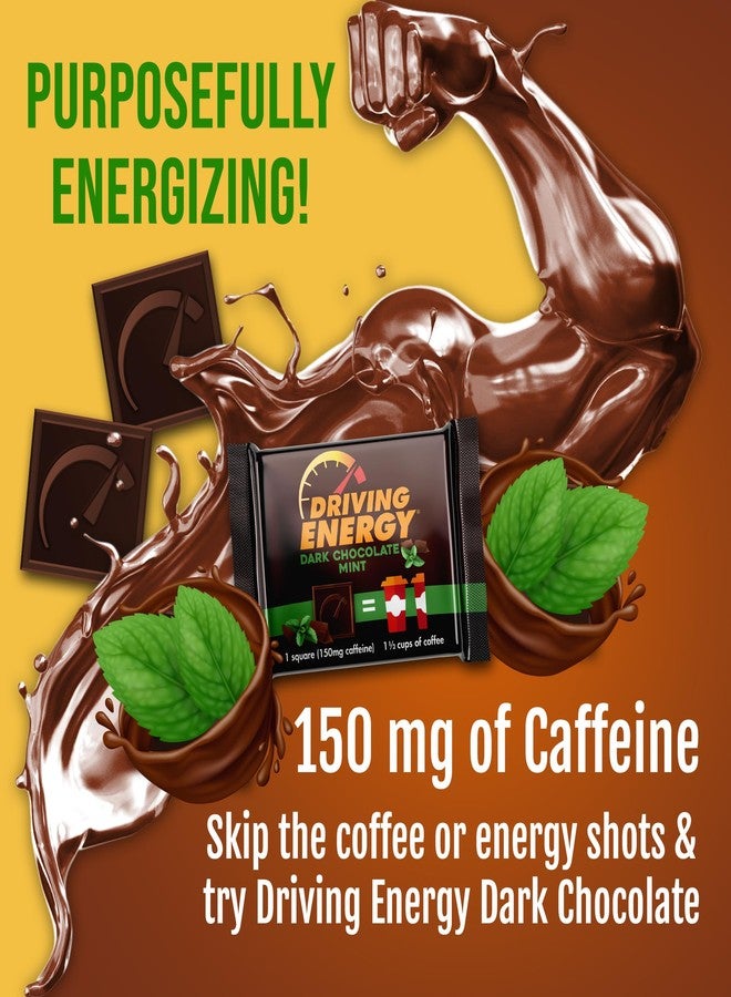 ZenEvo Driving Energy - Caffeinated Energy Bite Size - Dark Chocolate Mint Energy Fuel with 150mg Caffeine - Long-Lasting Energy for Gym, Workout, Adults - Great Taste - Low Carb - Healthy Snack - 30 Count - Image 2